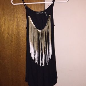 Boutique Ombré Fringe Tank